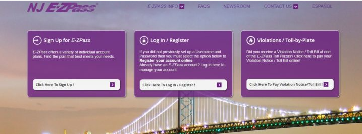 ez pass image on sign in and sign out